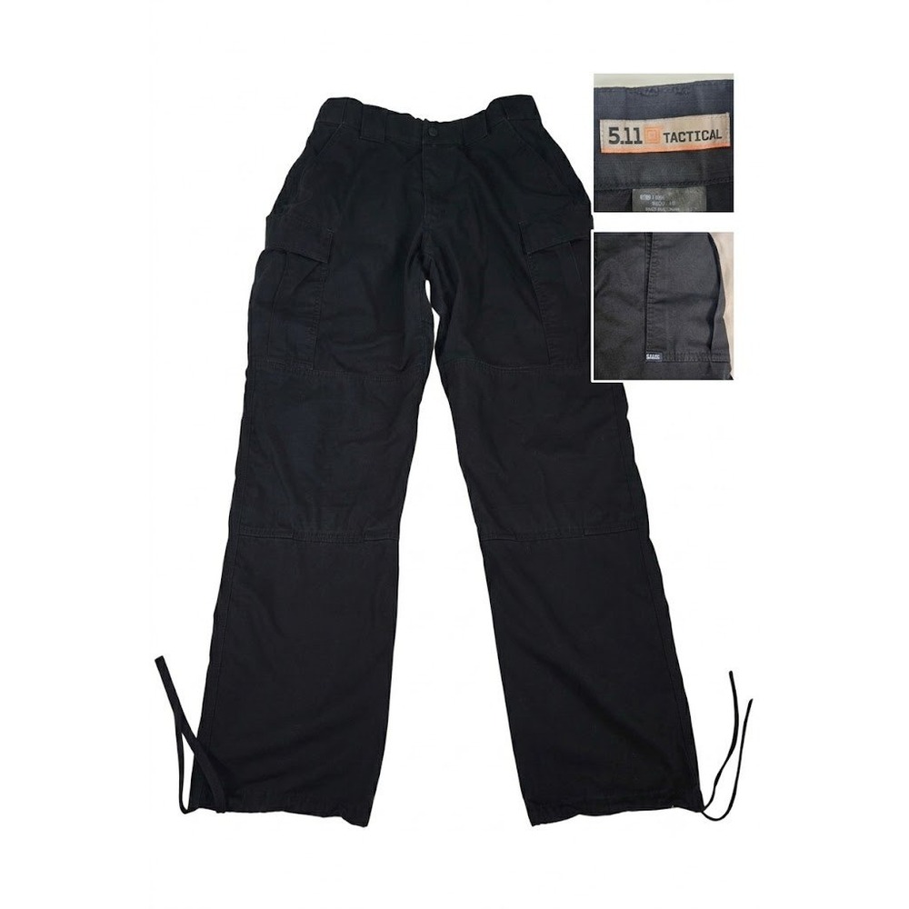 5.11 Tactical‎ Cargo Pants Mens Large Regular Black Ripstop Utility Gorpcore